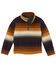 Image #1 - Wrangler Boys' Serape Striped Quarter Zip Pullover, Brown, hi-res