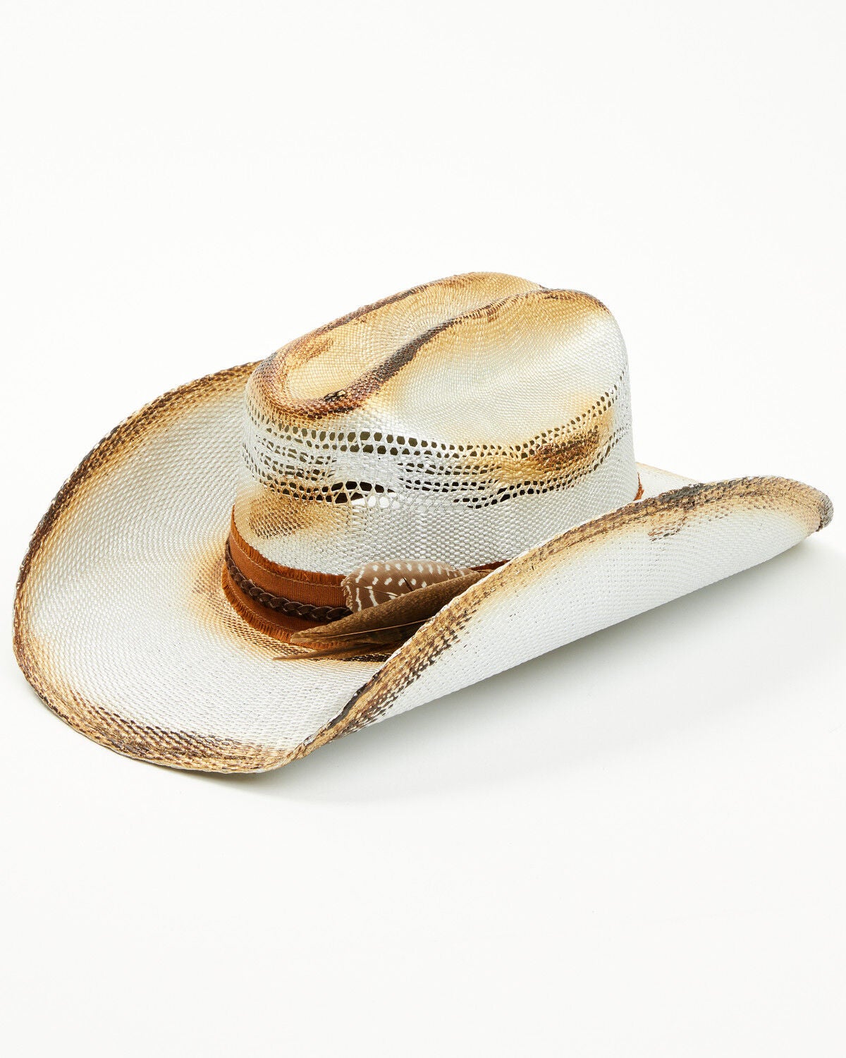 Shyanne Women's Marquise Straw Cowboy Hat, Silver, hi-res