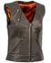 Image #1 - Milwaukee Leather Women's Lightweight Crinkle Snap Front Vest - 4X, , hi-res