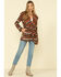 Image #3 - Cripple Creek Women's Orange Striped Blanket Wrap Jacket , , hi-res