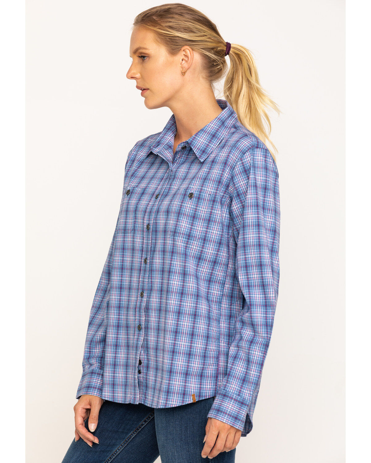 Image #3 - Wrangler Riggs Women's Plaid Long Sleeve Work Shirt, , hi-res