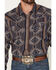 Image #3 - Cody James Men's Outpost Southwestern Print Long Sleeve Snap Flannel Shirt, Blue, hi-res