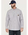 Image #1 - Hawx Men's Chambray Sun Protection Western Shirt, Grey, hi-res