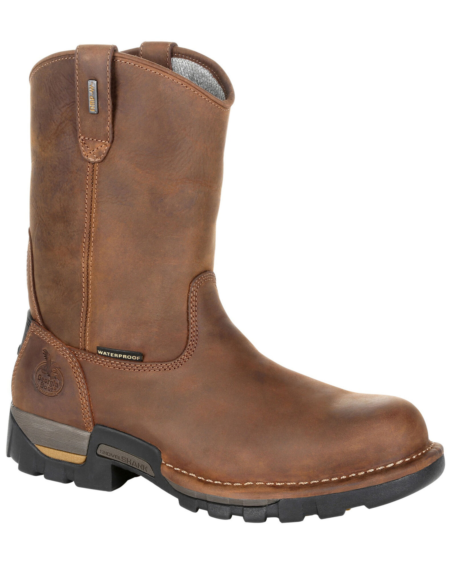 Soft toe pull on work boots best sale