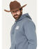 Image #3 - Seager X Coors Banquet Men's Bump Fleece Graphic Hooded Sweatshirt, Blue, hi-res