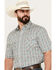 Image #2 - Rough Stock by Panhandle Men's Distressed Southwestern Short Sleeve Stretch Western Pearl Snap Shirt, , hi-res