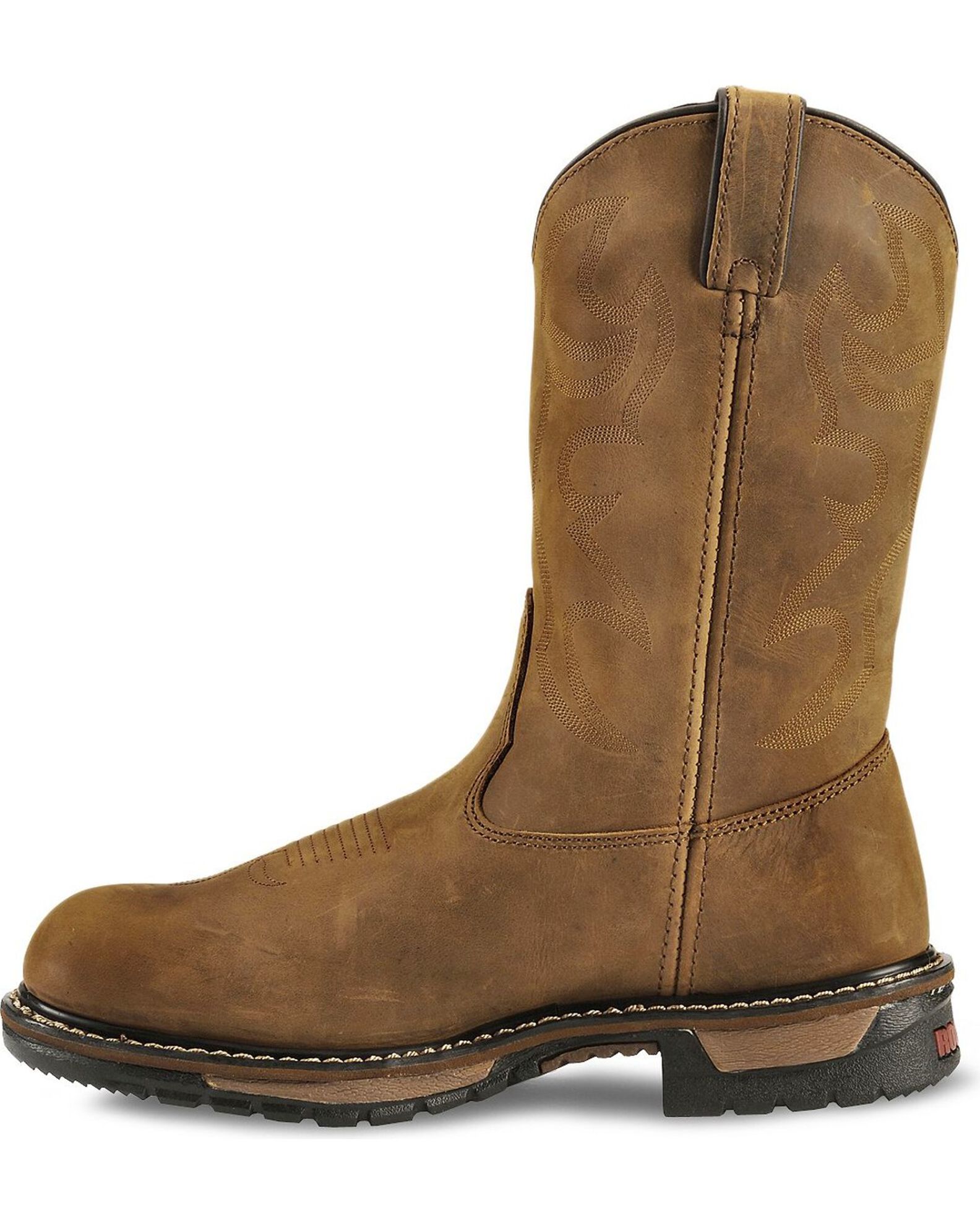 Image #3 - Rocky Men's Branson Saddle Steel Toe Roper Work Boots, Crazyhorse, hi-res