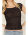 Image #3 - Free People Women's Double Take Short Sleeve Mesh Tee, Black, hi-res