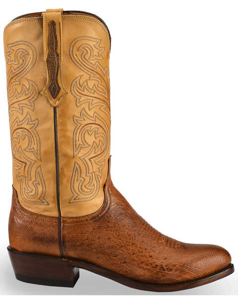 Image #2 - Lucchese Men's Handmade Light Brown Nathan Smooth Ostrich Boots - Medium Toe , , hi-res