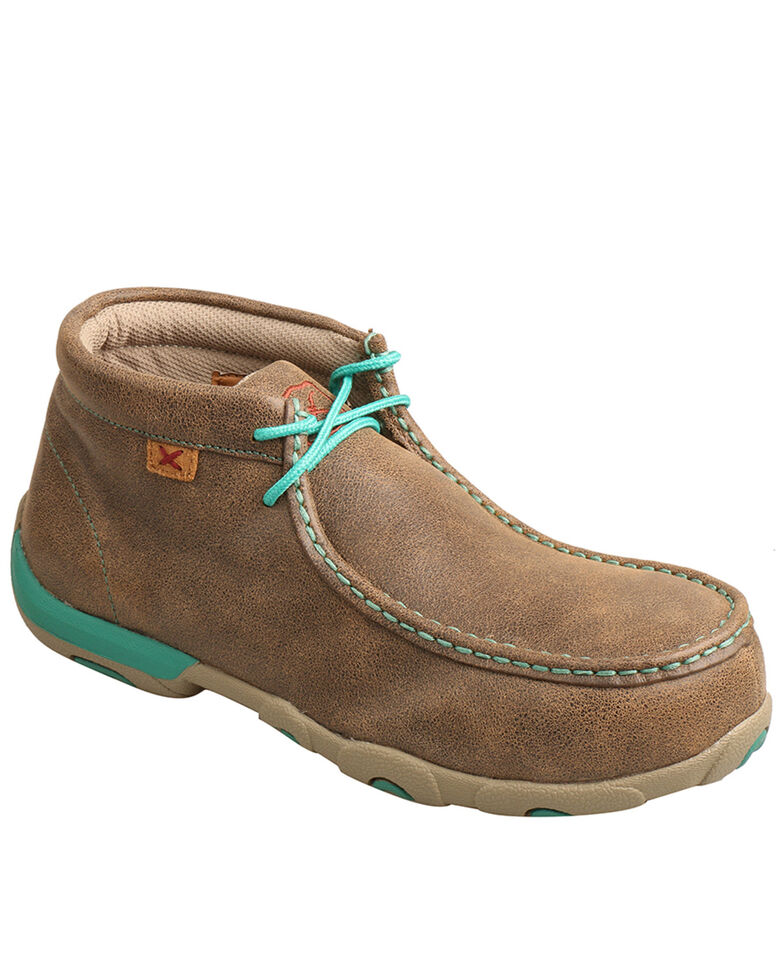 Twisted X Women's Chukka Driving Shoes - Alloy Toe, Brown, hi-res