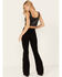 Image #3 - Idyllwind Women's Bordeaux Gypsy High Rise Stretch Studded Flare Jeans, Black, hi-res