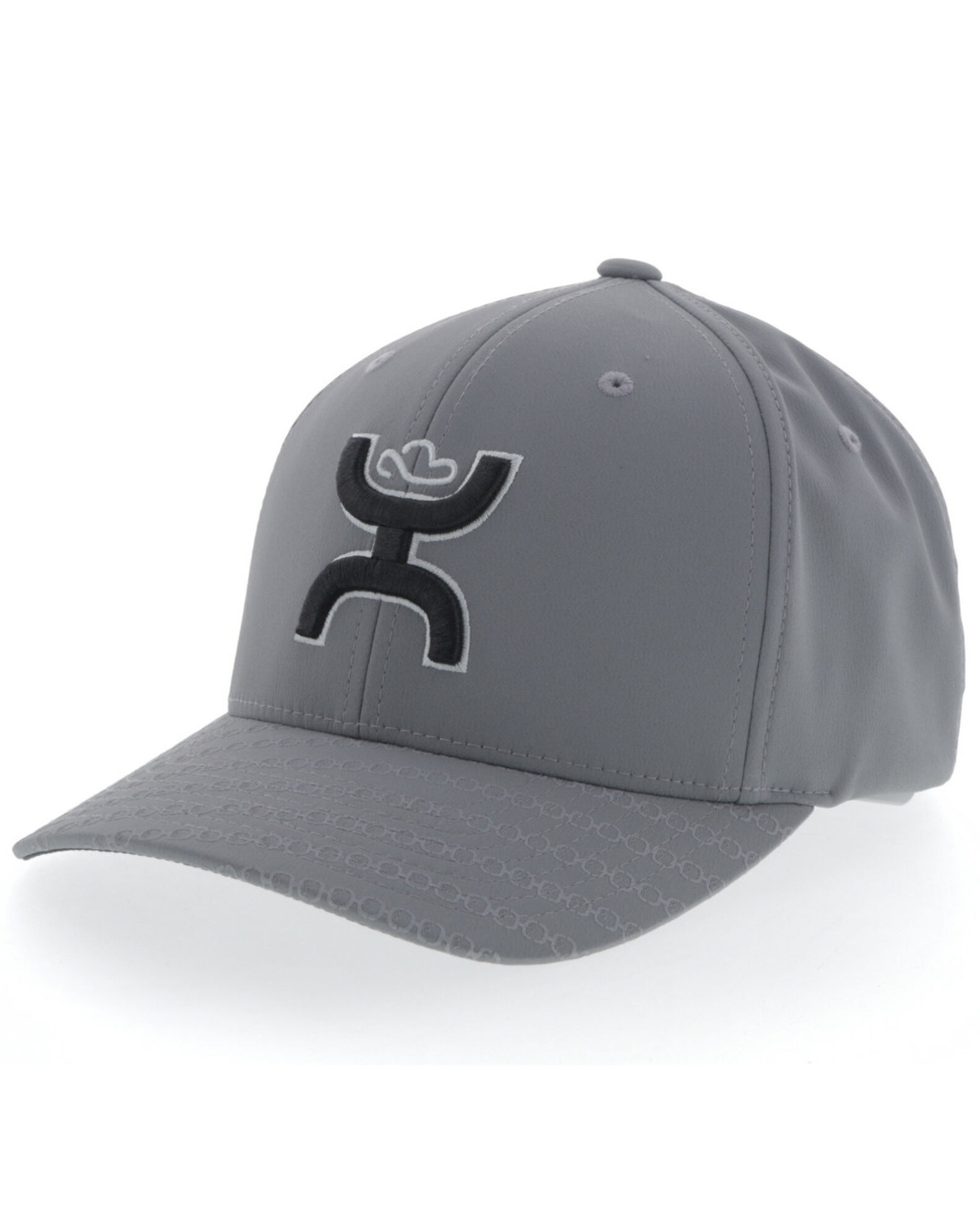 HOOey Men s Gray Solo III Flex Fit Ball Cap
