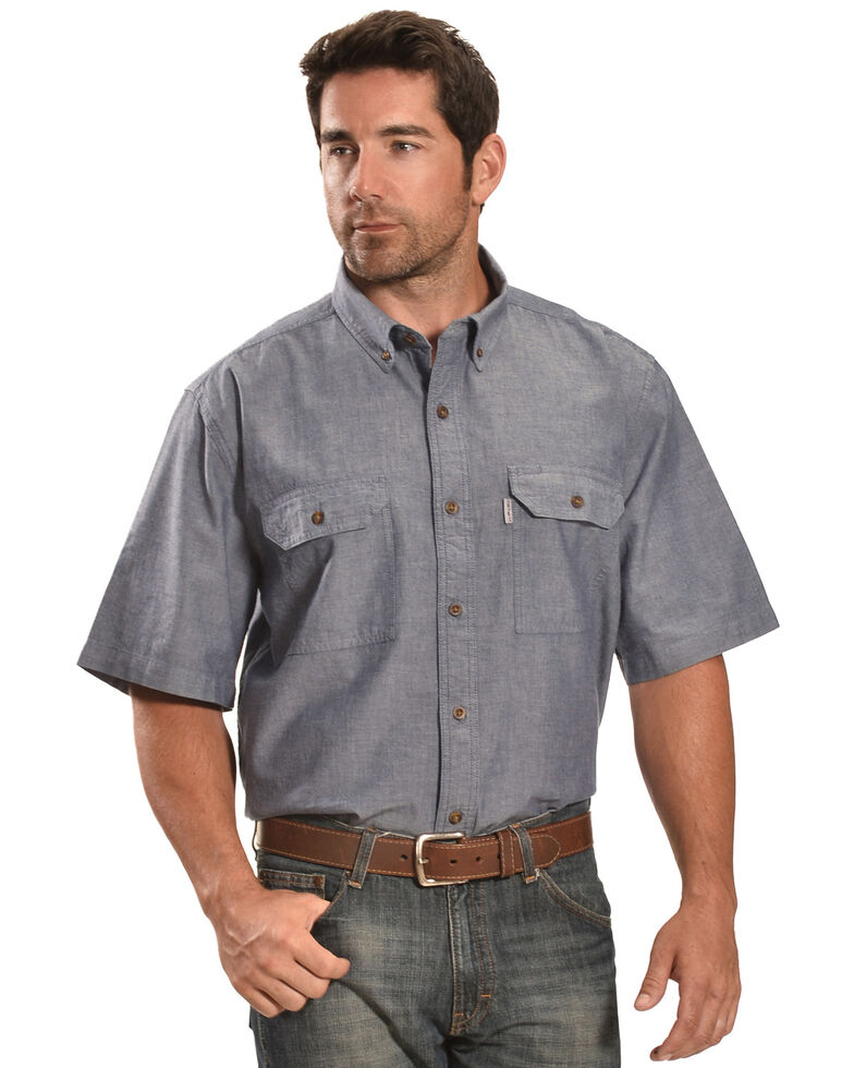 Carhartt Men's Short Sleeve Chambray Shirt | Boot Barn