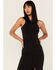 Cleo + Wolf Women's Halter Slit Midi Dress, Black, hi-res