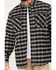 Image #3 - Hawx Men's Sherpa Lined Plaid Print Snap Flannel Work Jacket, Black, hi-res