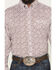 Image #3 - Wrangler Men's Paisley Print Long Sleeve Button-Down Stretch Western Shirt, Burgundy, hi-res