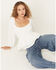 Image #1 - Originality Women's Boot Barn Exclusive Emma Long Sleeve Peplum Top, Ivory, hi-res