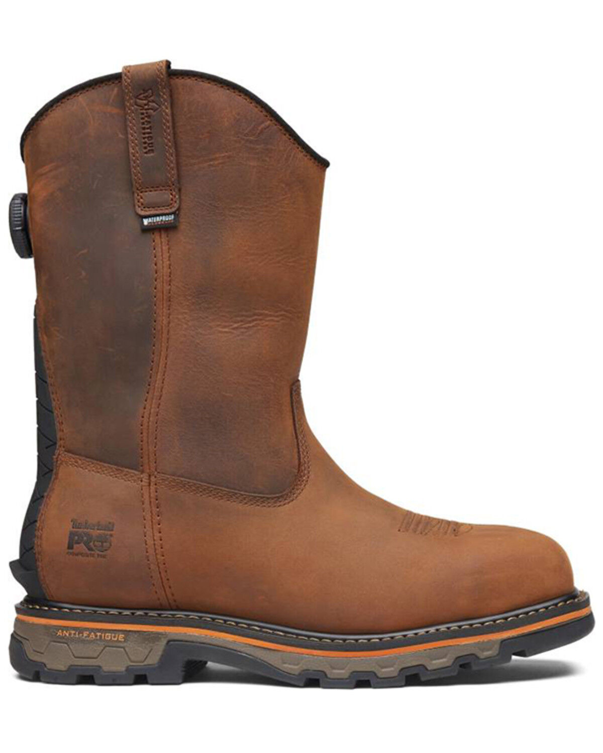 Image #2 - Timberland PRO Men's BOA® True Grit Pull-On Waterproof Work Boots - Composite Toe, Brown, hi-res