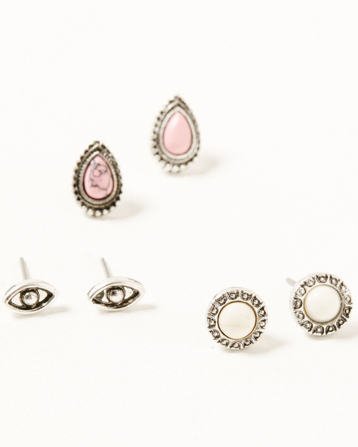 Image #2 - Shyanne Women's Snake And Stone Earring Set, Pink, hi-res
