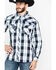 Image #5 - Cowboy Hardware Men's Block Plaid Print Long Sleeve Snap Western Shirt, , hi-res