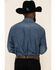 Image #5 - Ariat Men's Retro Stone Washed Denim Long Sleeve Western Shirt, Blue, hi-res