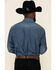 Ariat Men's Retro Stone Washed Denim Long Sleeve Western Shirt , Blue, hi-res