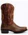Dan Post Men's Exotic Water Snake Western Boots - Square toe , Chocolate, hi-res