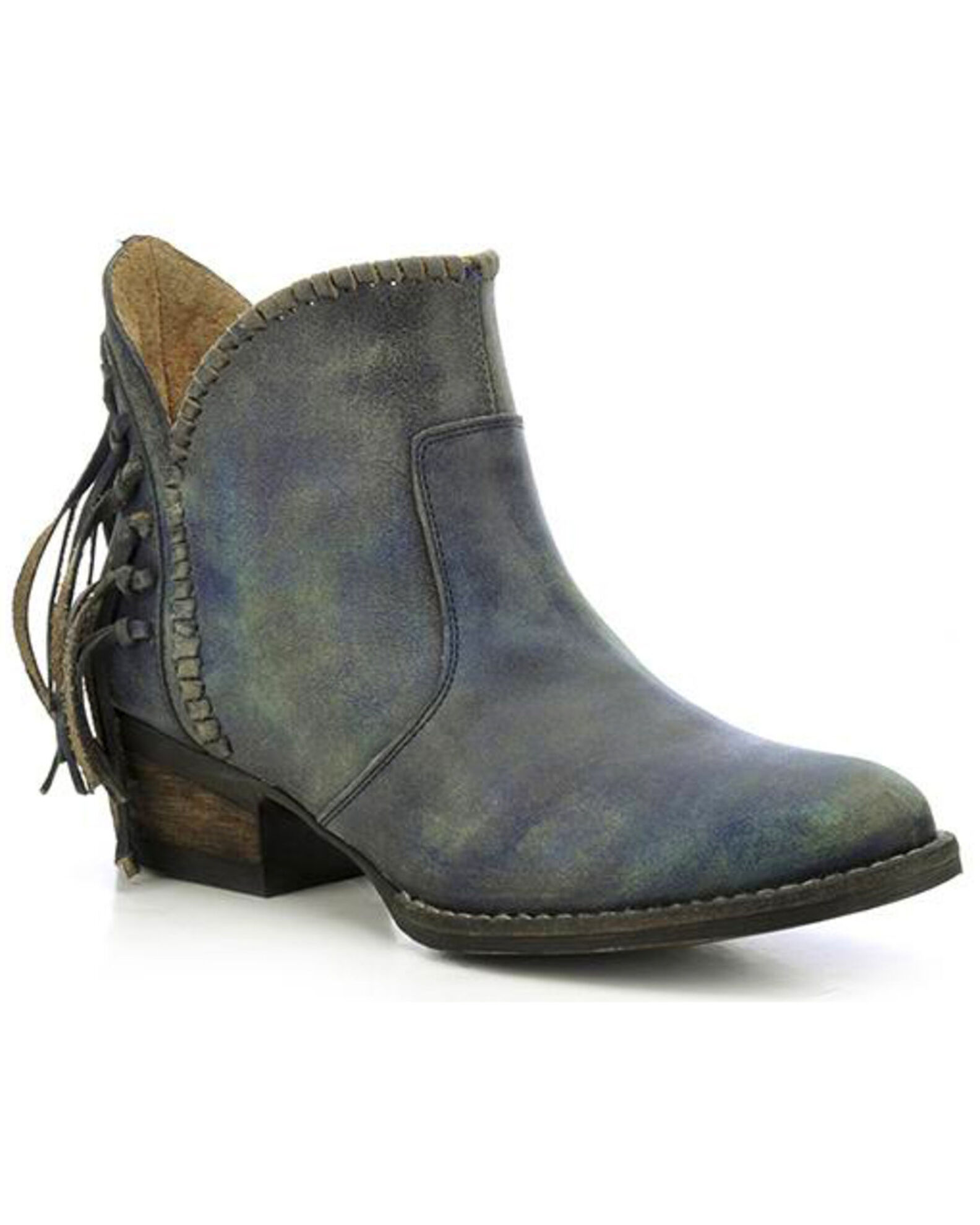 Circle g fringe booties discount