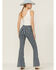 Image #3 - Rock & Roll Denim Women's Bargain Bell Stripe Flare Jeans, Blue, hi-res