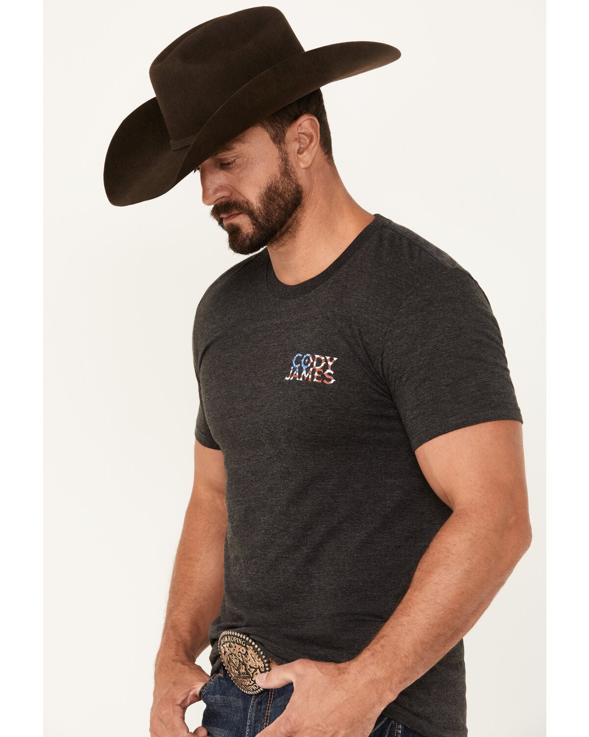 Image #2 - Cody James Men's Bull Skull Scratch Short Sleeve Graphic T-Shirt, , hi-res