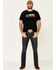 Image #2 - Rock & Roll Denim Men's Texas Flag Logo Graphic T-Shirt, Black, hi-res