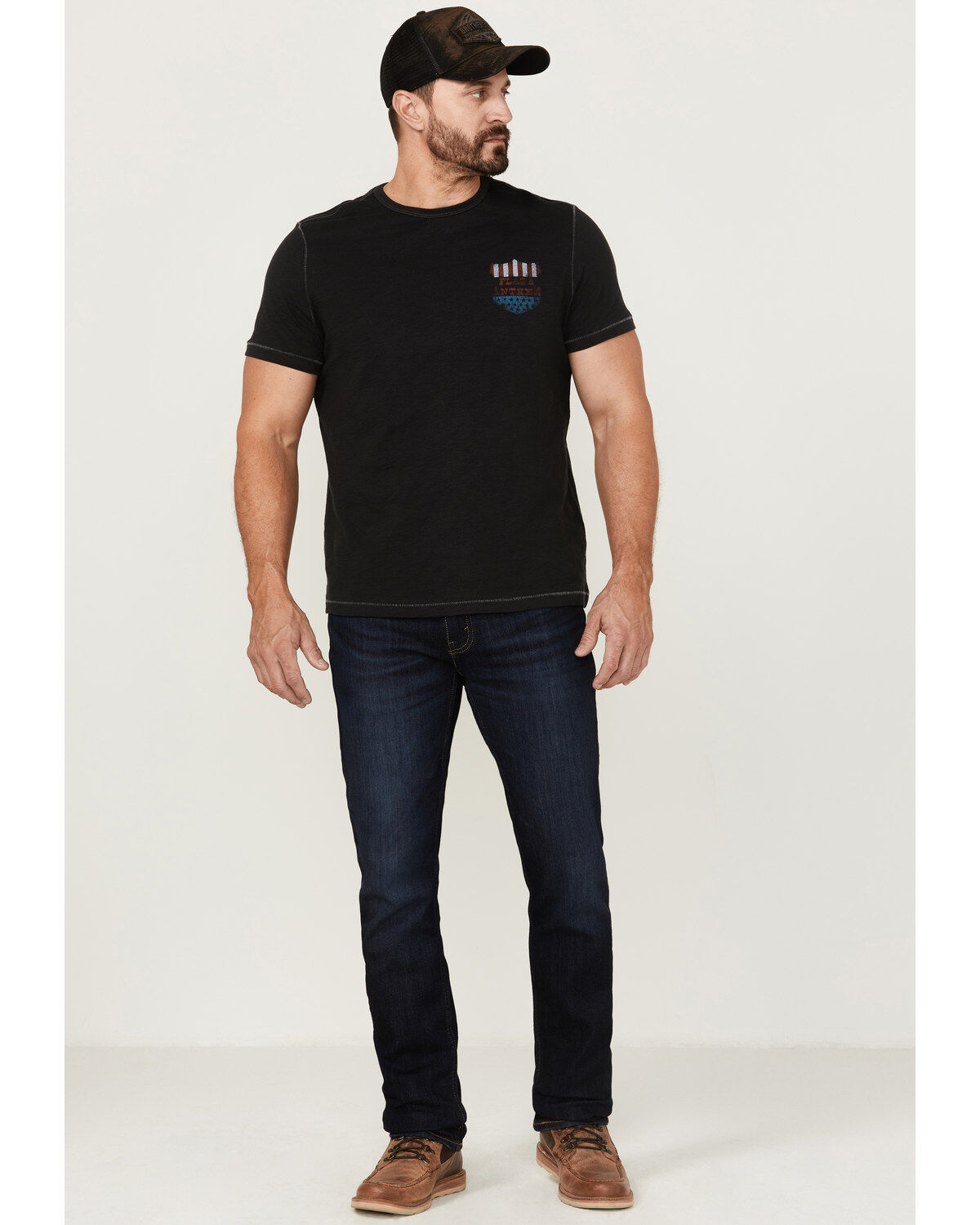 Image #2 - Flag & Anthem Men's Freedom Shield Graphic T-Shirt, Black, hi-res