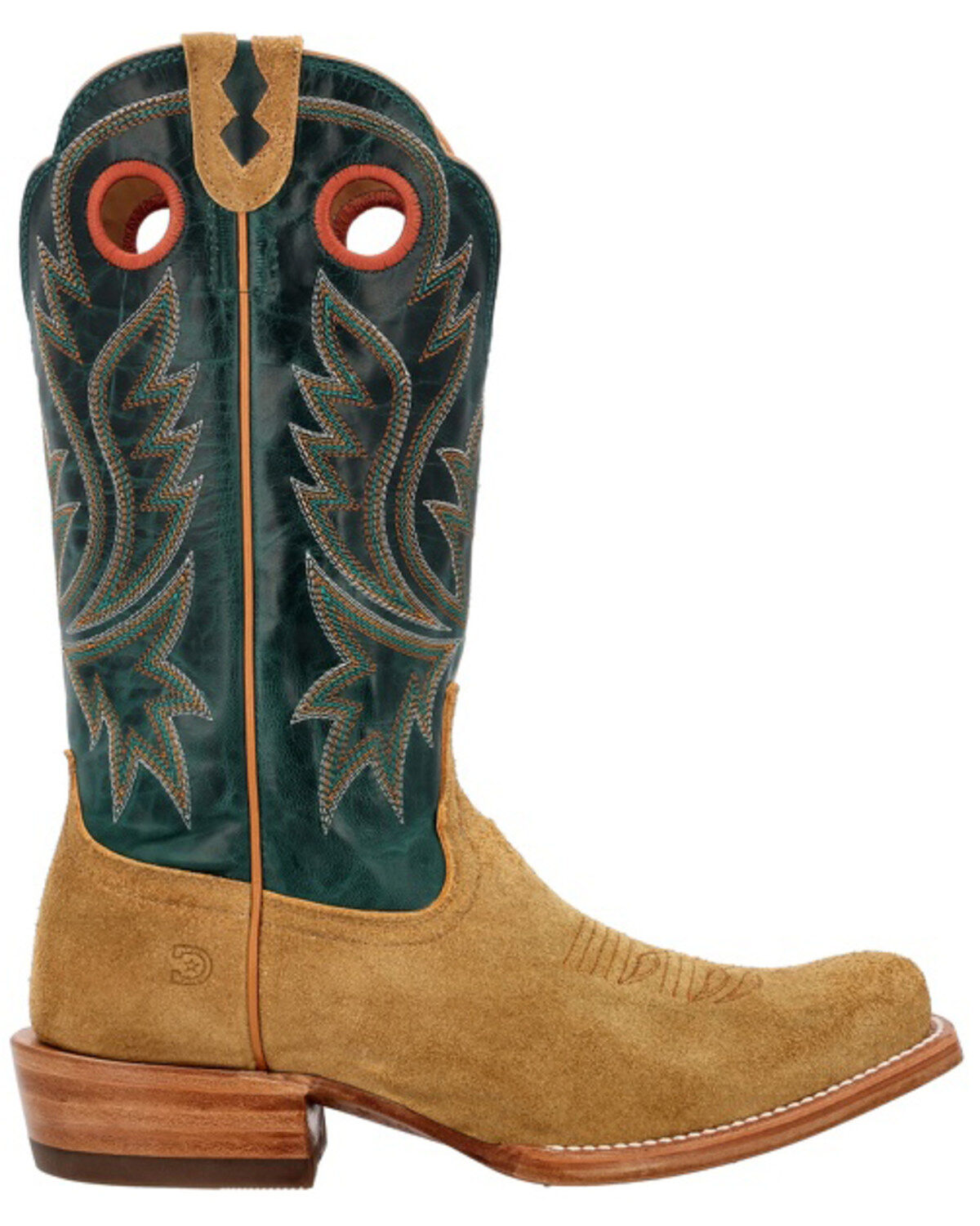 Image #2 - Durango Men's PRCA Collection Roughout Western Boots - Square Toe, Multi, hi-res
