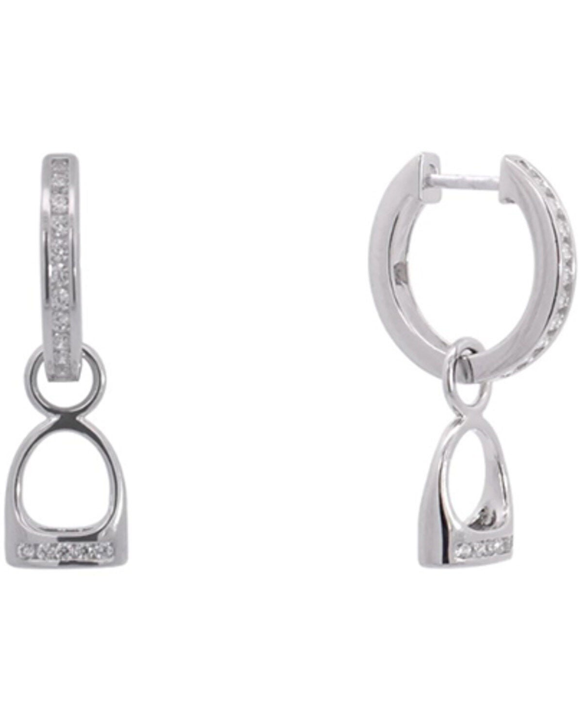 Kelly Herd Women's Sterling Silver Hanging English Stirrup Earrings, Silver, hi-res