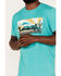 Image #3 - Rock & Roll Denim Men's Scenic Steer Head Graphic T-Shirt, Turquoise, hi-res