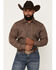 Image #1 - Cody James Men's Fireball Geo Print Long Sleeve Snap Western Shirt - Tall, Brown, hi-res