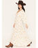 Image #3 - Cotton & Rye Women's Boot Barn Exclusive Floral Print Button-Front High-Low Midi Dress, Ivory, hi-res