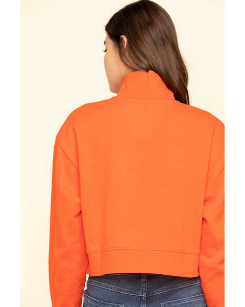 Image #5 - Wrangler Modern Women's Orange 1/4 Zip Pullover, , hi-res