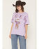 Image #1 - Gameday Women's LSU Southern Split Short Sleeve Graphic Tee, Lavender, hi-res