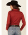 Image #4 - Shyanne Women's Solid Bossa Nova Red Long Sleeve Snap Western Core Riding Shirt , , hi-res