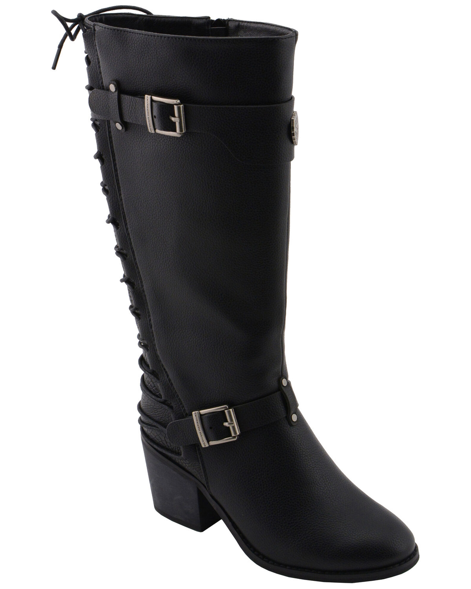 Women's black motorcycle riding boots store