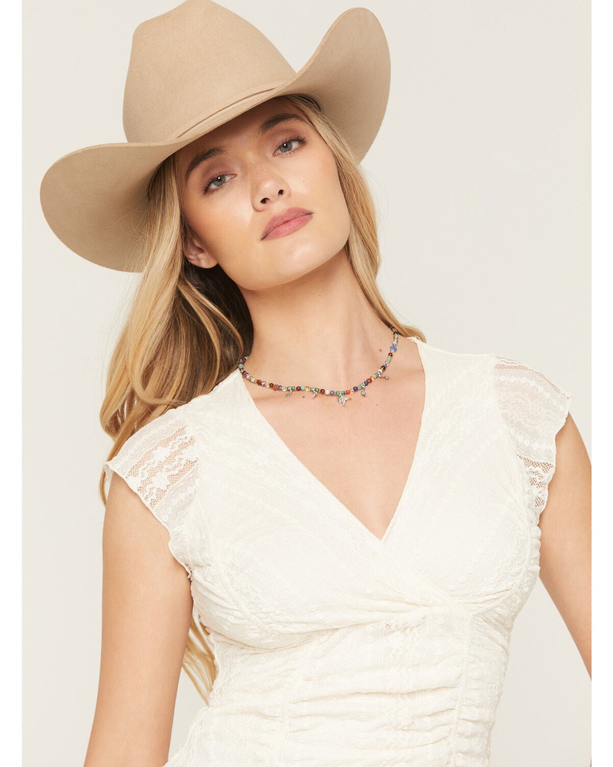 Paige Wallace Women's Beaded Charm Necklace, Multi, hi-res