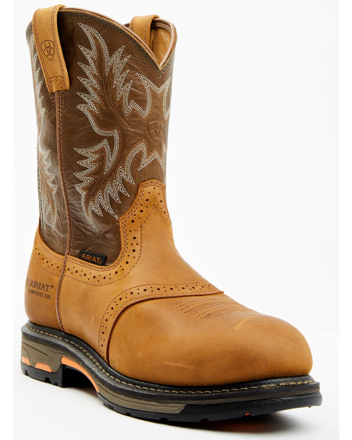 Ariat WorkHog&reg; Western Work Boots - Composite Toe, Bark, hi-res