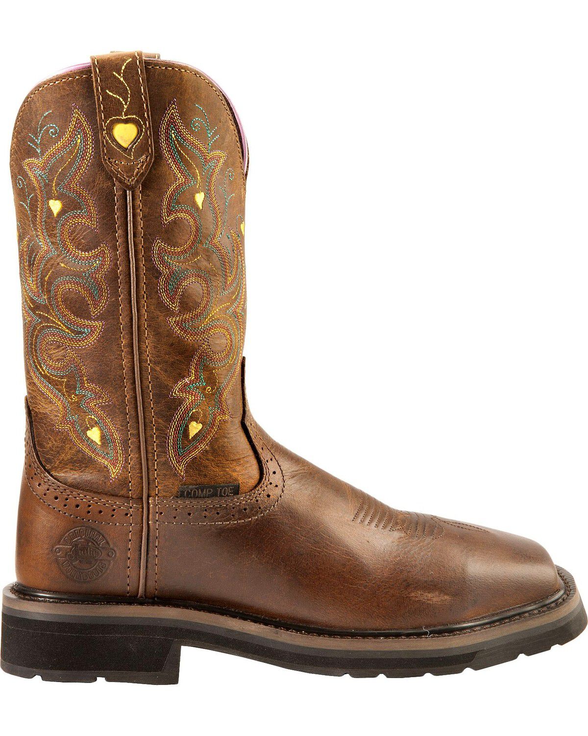 Image #2 - Justin Women's Pull-On Work Boots, Rugged, hi-res
