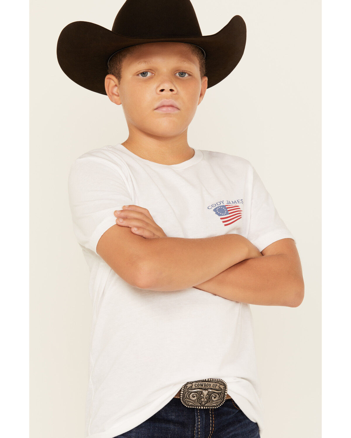 Image #3 - Cody James Boys' Heritage Short Sleeve Graphic T-Shirt, White, hi-res