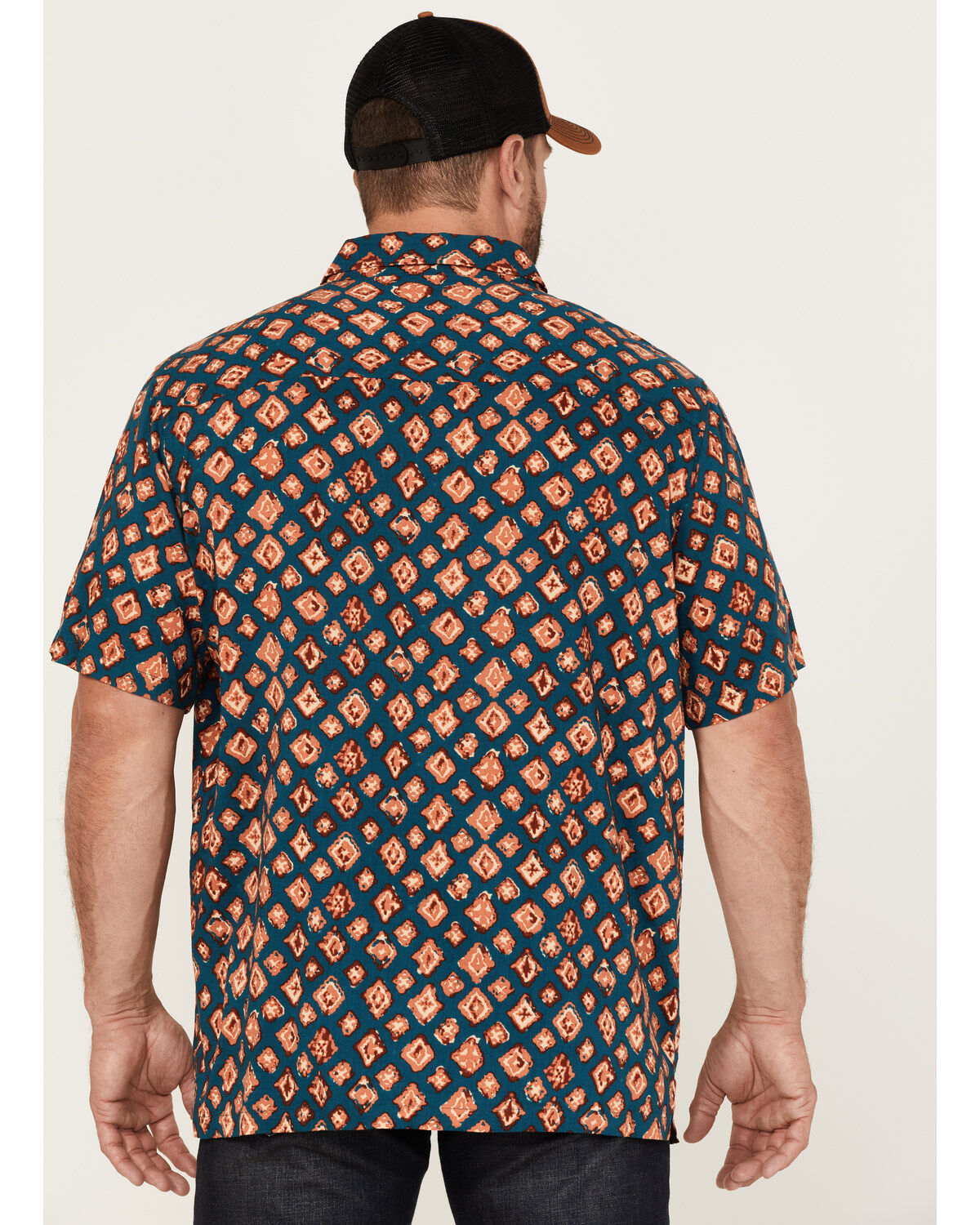 Image #4 - Gibson Men's Honky Tonk Southwestern Print Short Sleeve Button-Down Western Shirt, Multi, hi-res
