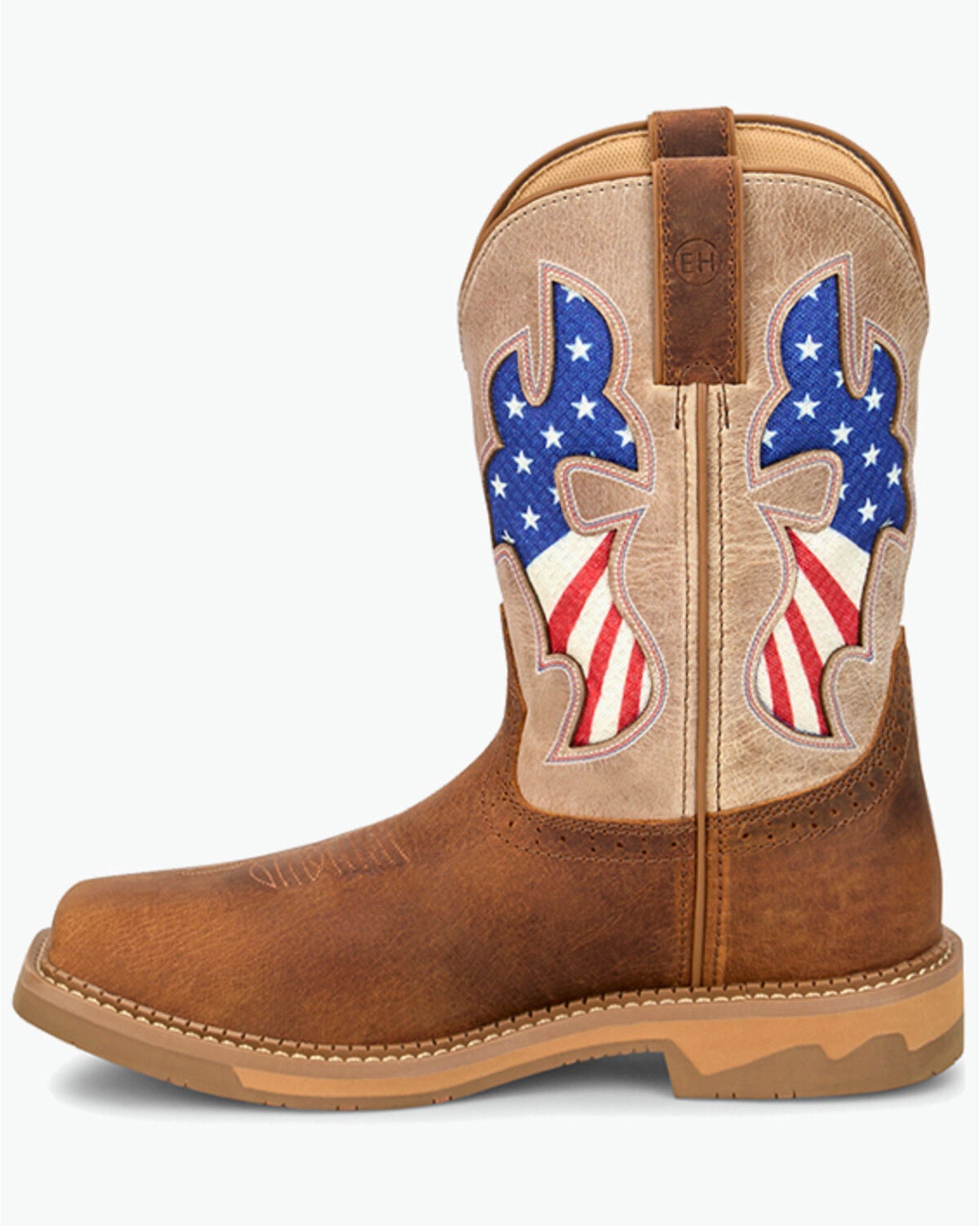 Image #3 - Justin Men's 11" Bolt Waterproof Pull-On Work Boots - Composite Toe, Brown, hi-res