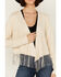 Image #3 - Vocal Women's Rhinestone Fringe Jacket, Cream, hi-res