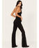Image #3 - Idyllwind Women's Alameda High Risin Studded Stretch Flare Jeans, Black, hi-res