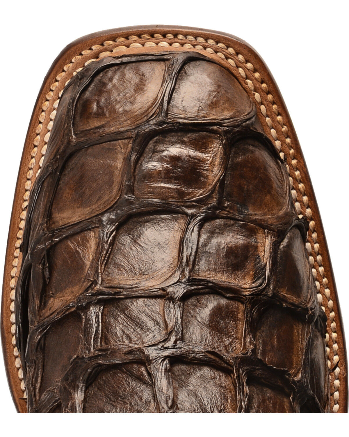 Image #6 - Lucchese Handmade Chocolate Brown Brooks Pirarucu Cowboy Boots - Square Toe , , hi-res